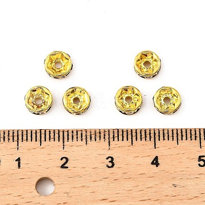 Brass Grade A Rhinestone Spacer Beads RSB036NF-05G-1
