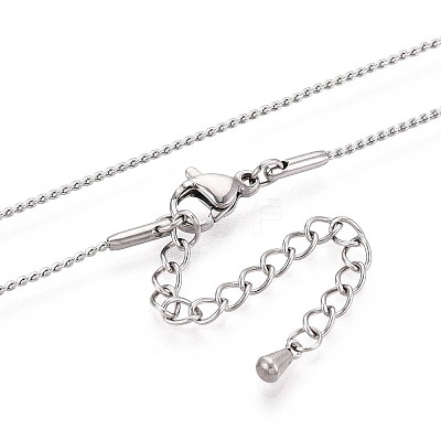 1MM 304 Stainless Steel Serpentine Chain Necklaces for Women Men NJEW-T016-11P-1