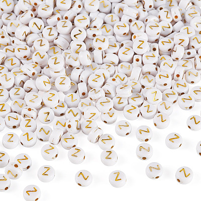 500Pcs Plating Acrylic Beads PACR-TADJ0001-01Z-1