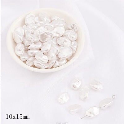 ABS Plastic Imitation Pearl Beads PEAR-WH0004-03-1