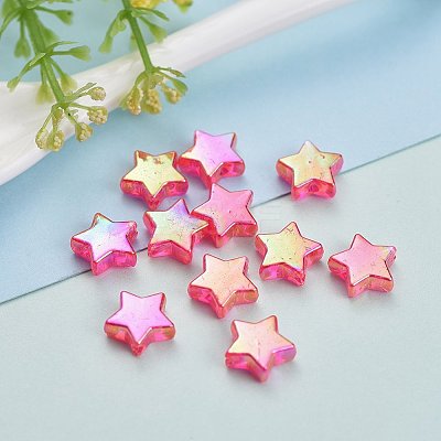 Eco-Friendly Transparent Acrylic Beads TACR-YW0001-01E-1