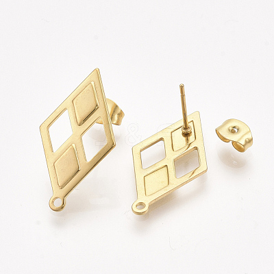 304 Stainless Steel Stud Earring Findings STAS-S079-59A-1