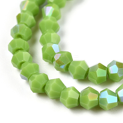 Opaque Solid Color Electroplate Glass Beads Strands LS-EGLA-A039-P2mm-L21-1
