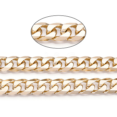 Aluminum Faceted Curb Chains CHA-N003-49KCG-1