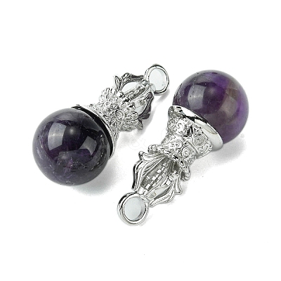 Natural Amethyst Pendants G-C114-04P-12-1