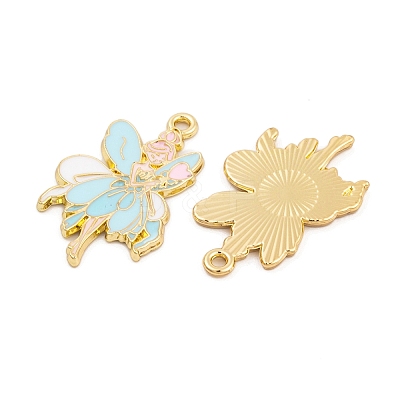 Rack Plating Alloy Enamel Pendants FIND-A040-08E-02G-1