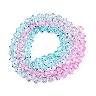 Gradient Color Baking Paint Glass Bead Strands X1-DGLA-A039-T2mm-A05-1