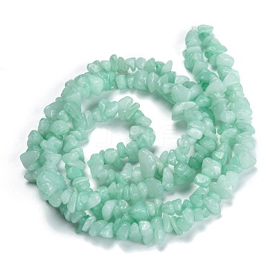 Dyed Natural White Jade Imitation Amazonite Beads Strands G-F703-08-1
