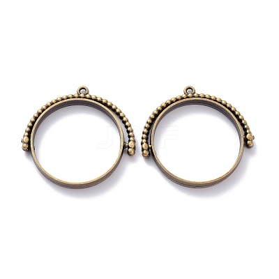 Alloy Open Back Bezel Pendants PALLOY-Z003-12AB-1