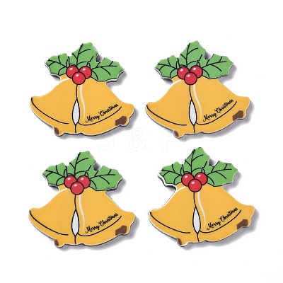 Christmas Style Printed Acrylic Cabochons MACR-O045-01E-1