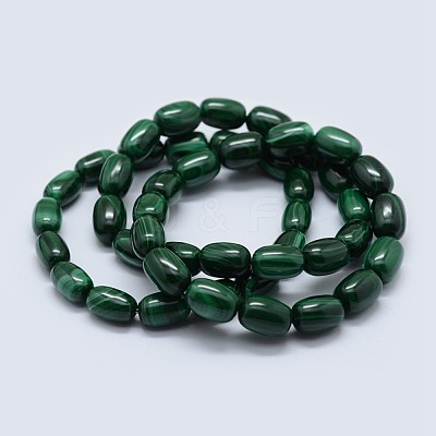 Natural Malachite Stretch Bracelets BJEW-F327-01-1