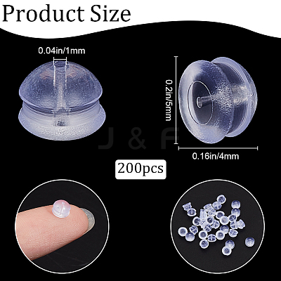 Clear Silicone Full-covered Ear Nuts FIND-SP0001-18A-1
