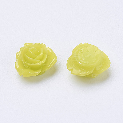 Mixed Resin Flower Cabochons X-CRES-B3434-M-1