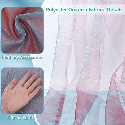 Polyester Organza Fabrics DIY-WH0622-186-1