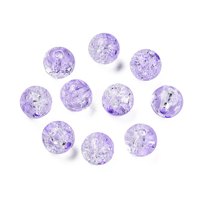Transparent Crackle Acrylic Beads CACR-N002-19B-1