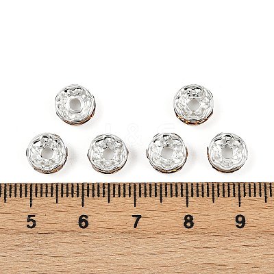 Brass Grade A Rhinestone Spacer Beads RB-A014-Z8mm-17S-1