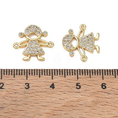 Brass Micro Pave Colorful Cubic Zirconia Connector Charms for Jewelry Making CU-CBAAA59-01G-04-1