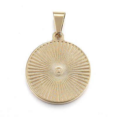 304 Stainless Steel Coin Pendants X-STAS-F183-01G-A-1