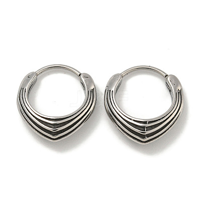 316 Surgical Stainless Steel Hoop Earrings for Women and Men EJEW-D096-20F-AS-1