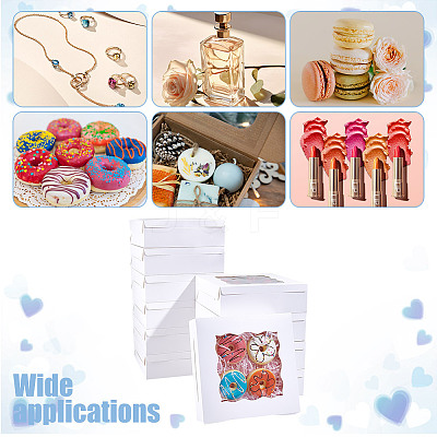 Rectangle Paper Biscuit Boxes with Clear Window CON-WH0107-03-1