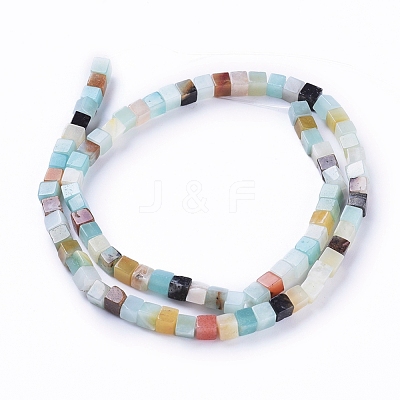 Natural Flower Amazonite Beads Strands G-D0020-06B-1