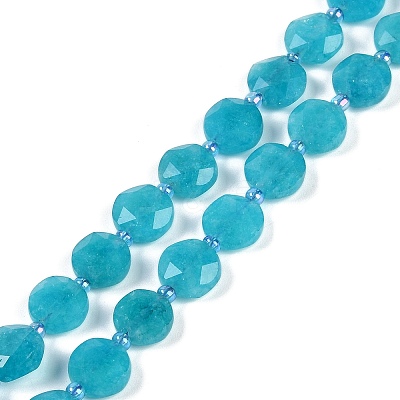 Natural Amazonite Dyed  Beads Strands G-C116-A23-01B-1