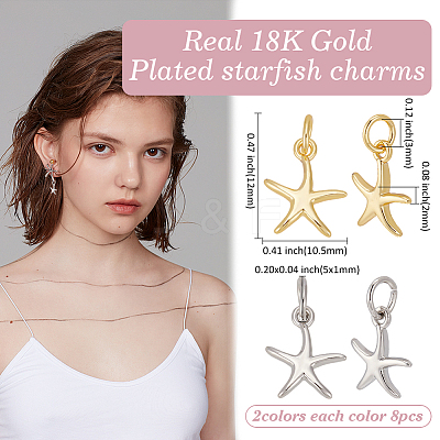 16Pcs 2 Colors Brass Charms KK-ME0002-11-1
