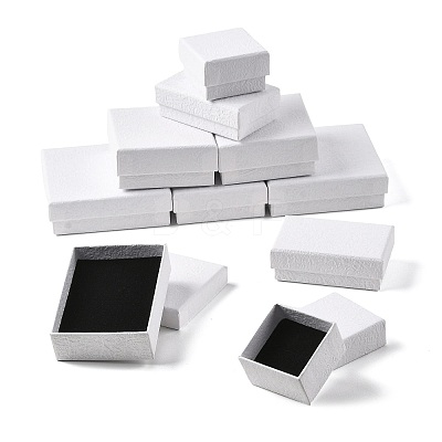 10Pcs 5 Styles Texture Paper Jewelry Gift Boxes OBOX-FS0001-01B-1