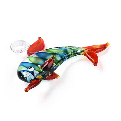 Handmade Lampwork Big Pendants LAMP-T023-14A-1