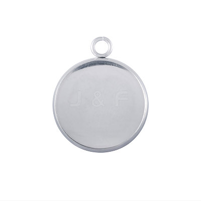 Non-Tarnish 304 Stainless Steel Pendant Cabochon Settings STAS-Q204-PJ172-20-01-1