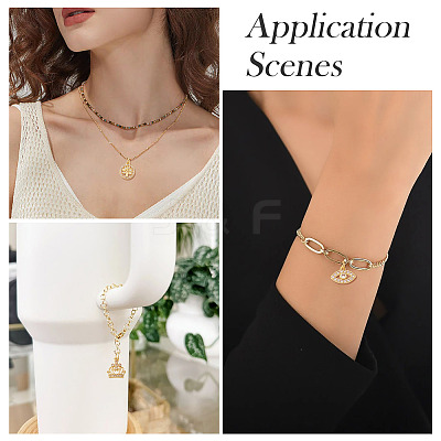 16Pcs 8 Styles Brass Micro Pave Cubic Zirconia Pendants KK-TA0002-30-1