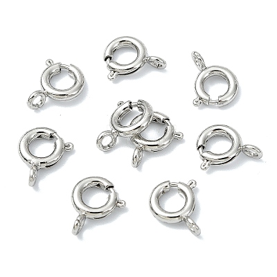 SHEGRACE Brass Spring Ring Clasps XGRPCN197-018P-1