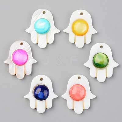 Natural Freshwater Shell Pendants SHEL-S276-102-1