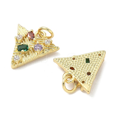 Brass Micro Pave Cubic Zirconia Pendants KK-Z120-23G-1