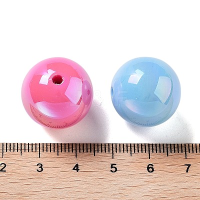 UV Plating Iridescent Acrylic Beads X-MACR-D032-05-1