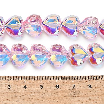 Electroplate Transparent Glass Beads Strands EGLA-B012-AB09-1