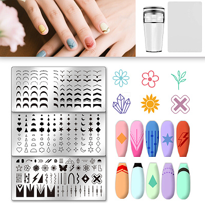 Stainless Steel DIY Nail Art Templates MRMJ-UN0001-016-1