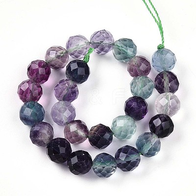 Natural Rainbow Fluorite Beads Strands G-S345-8mm-29-1