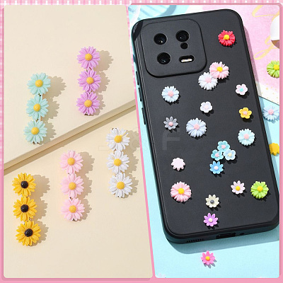 200Pcs 7 Styles Opaque Resin Cabochons RESI-SP0001-31-1