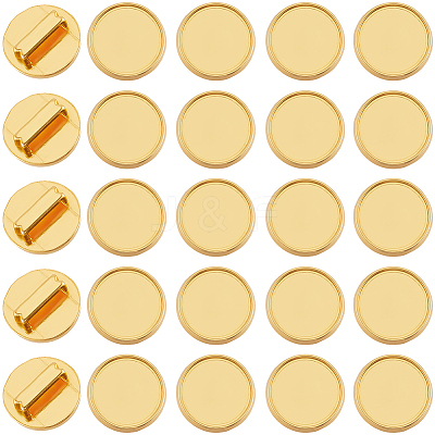 48Pcs Alloy Slide Charms Cabochon Settings FIND-SC0016-55B-G-1