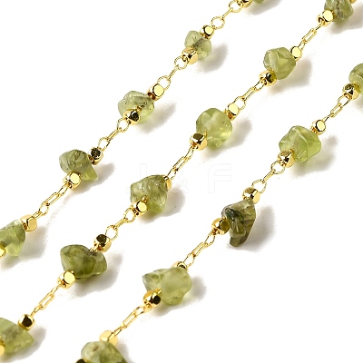 Handmade Natural Peridot Chip Beaded Chains CHC-F020-10G-03-1