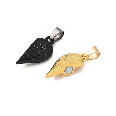 Alloy Enamel Split Pendants STAS-M114-06EBG-1