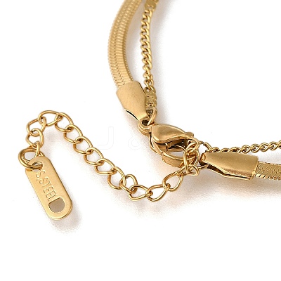 304 Stainless Steel Multi-Strand Bracelets BJEW-H620-02G-1