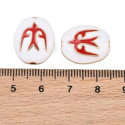 Brass Enamel Beads KK-CBA7BFE-01G-03-1