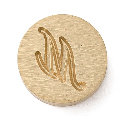 Golden Tone Brass Letter Stamps KK-R005-01M-1