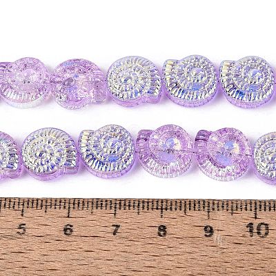 Electroplate Transparent Glass Beads Strands EGLA-Q136-02A-05-1