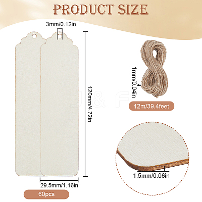 DIY Wood Bookmarks Making Kits WOOD-SP0001-21B-1
