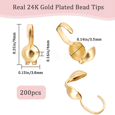 200Pcs 304 Stainless Steel Bead Tips STAS-BBC0002-59-1