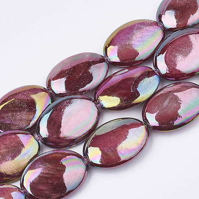 AB Color Freshwater Shell Beads Strands SHEL-S274-39B-1