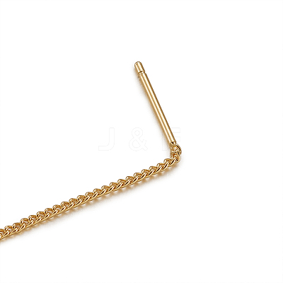 Brass Stud Earring Findings KK-TA0007-12G-1
